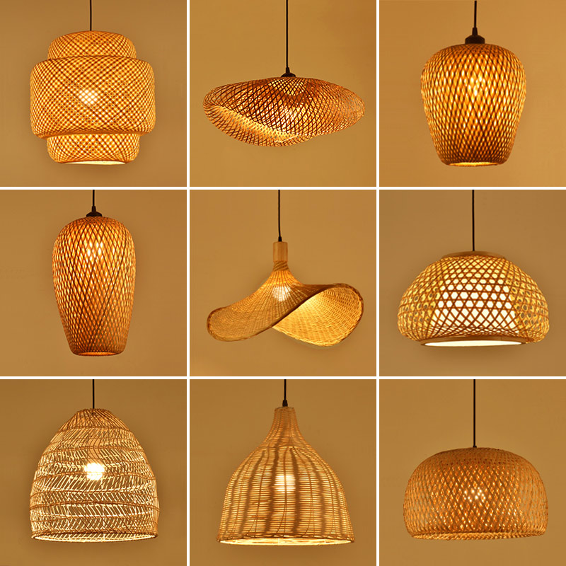 indoor bamboo wall lamps