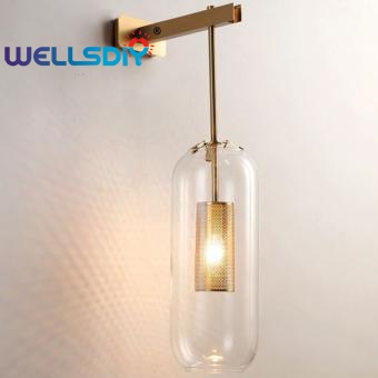 glass bedroom wall lamp