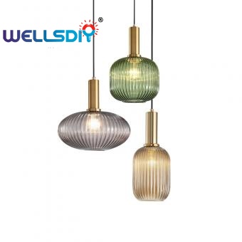 vintage glass pendant lamp