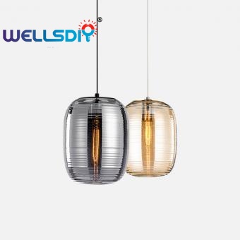 industrial glass pendant light