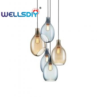 industrial glass pendant light