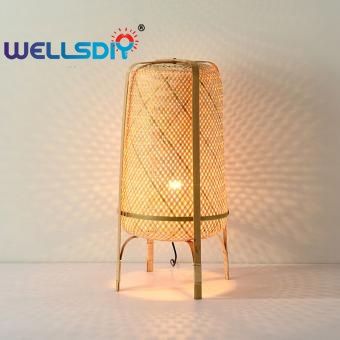 rustic woven bamboo table lights
