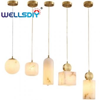 white Kitchen marble hanging lamp