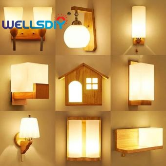 Simple Bedside Wood Wall lamp