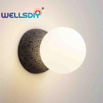 Simple Globular Terrazzo Wall Lighting