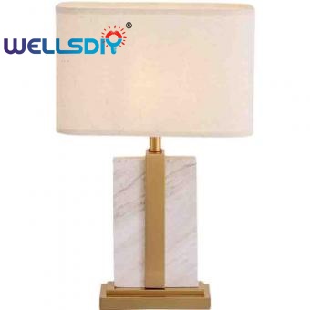 Bedside Fabric Marble Table Sconce