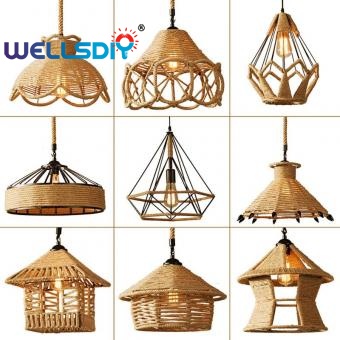 Cage Iron rope pendant lamp