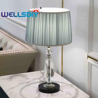 Modern Fabric Crystal Table Lamp