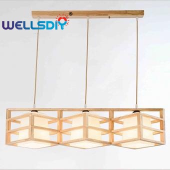 Industrial Solid wood Hanging Lamp
