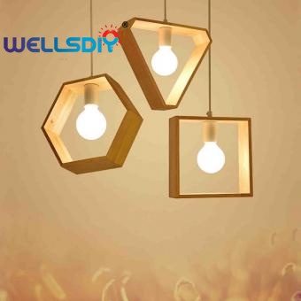 Retro simple wood pendant lamps