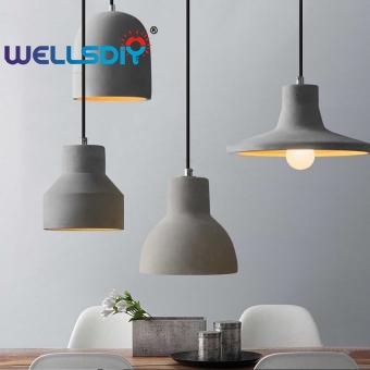 Industrial cement pendant lights