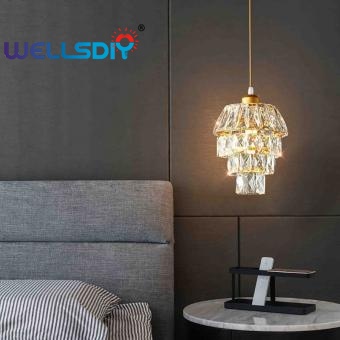 Gold crystal pendant lights