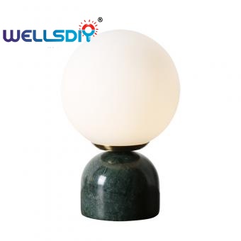 White globe Marble Table lamp