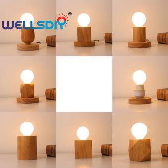 Retro Wood Table Lamp