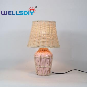 Black fabric simple rattan table