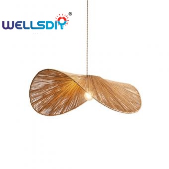 hand-woven rattan hanging lamp