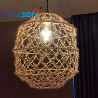 Foldable rope pendant lamp